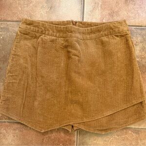 Altar'd State Brown Corduroy Mini Skort